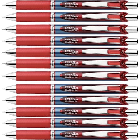 Pentel Pen, Retractable/Refillable, Needle, PK12 PENBLN75BBX